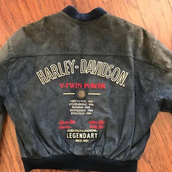 Harley-Davidson Other - Harley-Davidson V-Twin Suede Bomber Jacket